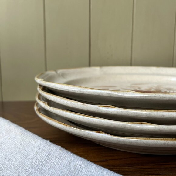 4 Endura Collection Stoneware Dinner Plates Festive SY-6669 Japan - Picture 3 of 10